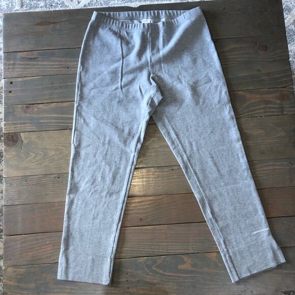 Abercrombie and Fitch Gym Issue gray knit cropped leggings women's size large - Picture 1 of 8